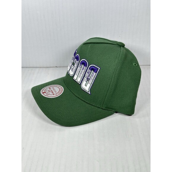 Mitchell & Ness Mikwaukee Bucks NBA Upside Down Snapback HWC Hat Cap Green OSFA - Picture 3 of 5